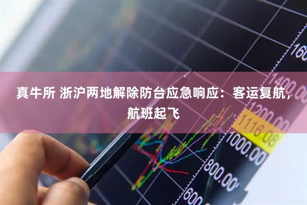 真牛所 浙沪两地解除防台应急响应：客运复航，航班起飞