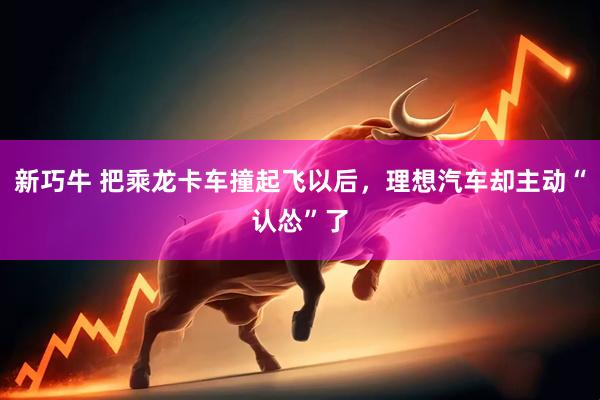 新巧牛 把乘龙卡车撞起飞以后，理想汽车却主动“认怂”了