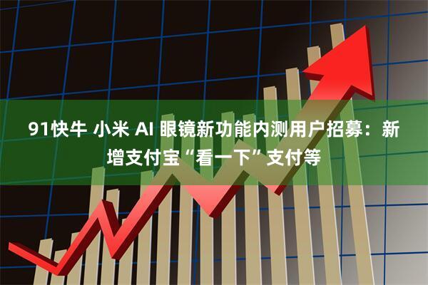91快牛 小米 AI 眼镜新功能内测用户招募：新增支付宝“看一下”支付等