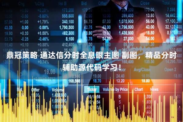鼎冠策略 通达信分时全息眼主图 副图，精品分时辅助源代码学习！